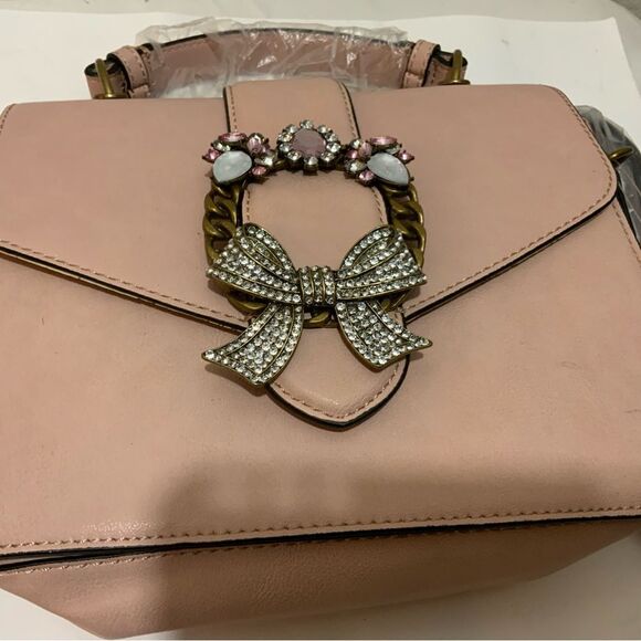 Aldo Telawen Top Handle Crossbody Bag Pink Synthetic Leather - Picture 6 of 13